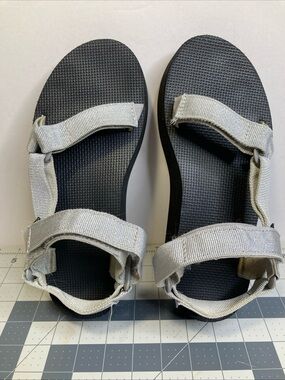 Teva Sandals Womens 7 Midform Universal Platform Black Silver 1008844